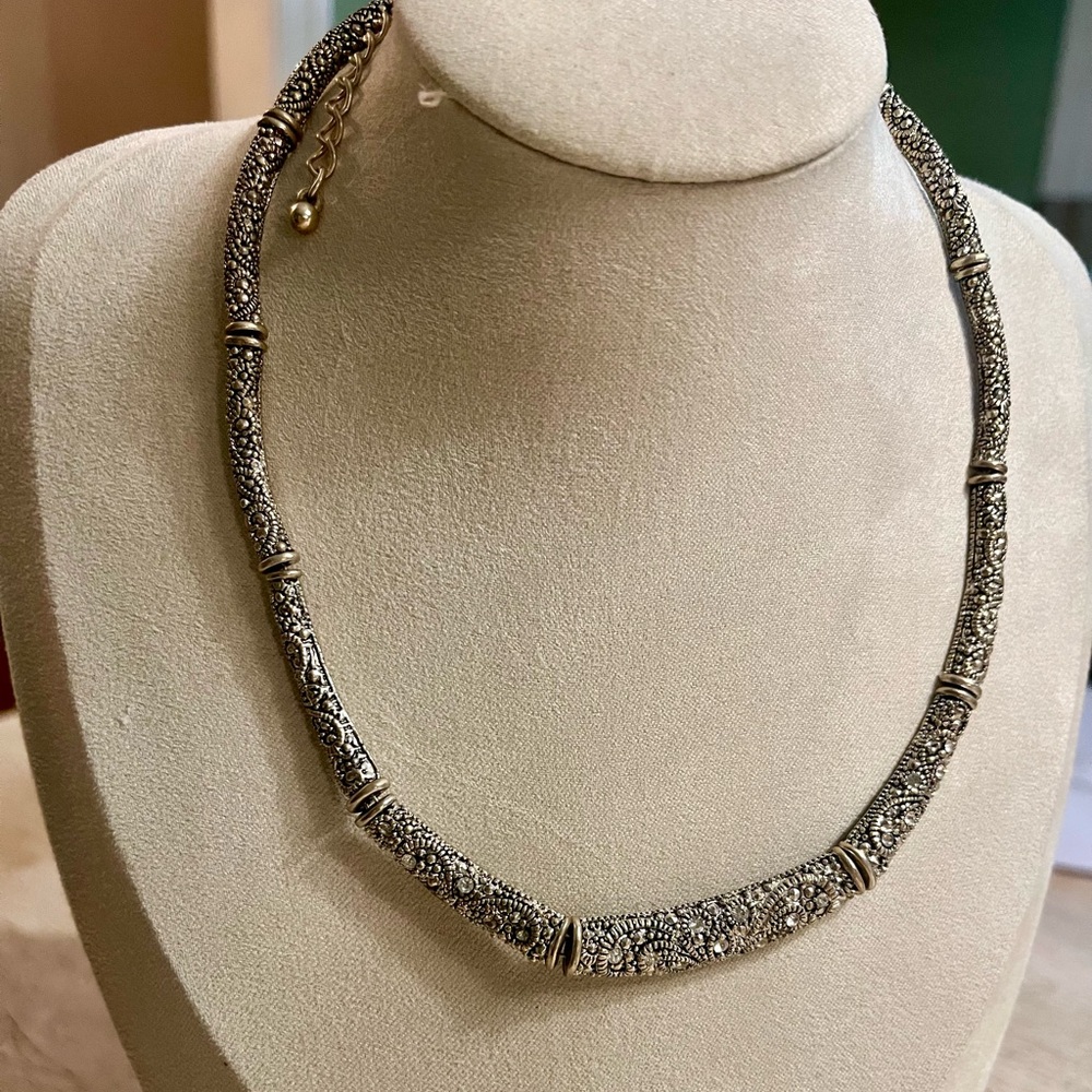 Retired Premier Designs Heirloom Necklace Choker With 3”Extender